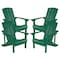 Flash Furniture Green Poly Resin Adirondack Chair 4PK 4-JJ-C14501-GRN-GG - alternate 5